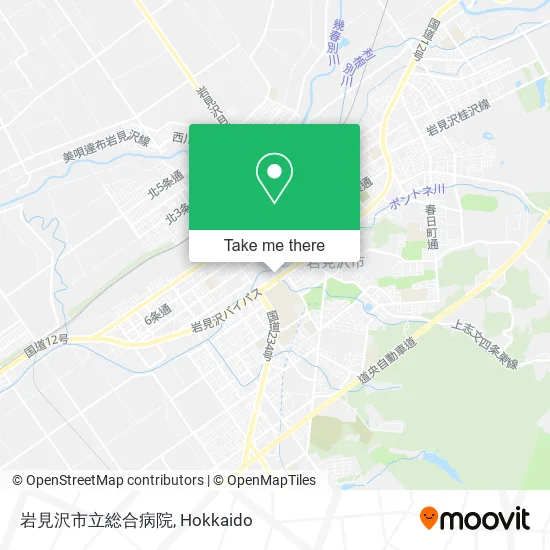 岩見沢市立総合病院 map