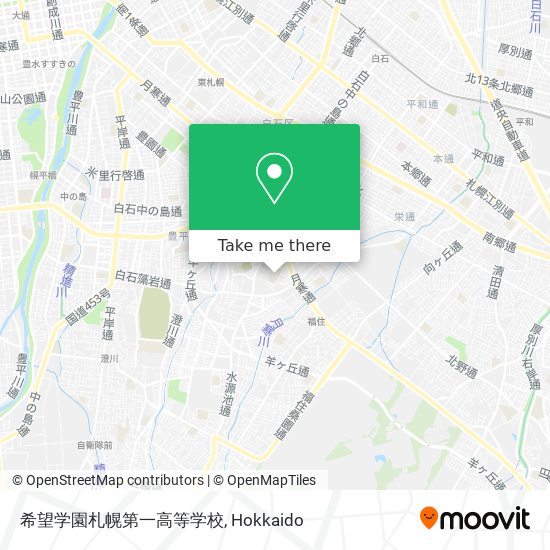 希望学園札幌第一高等学校 map