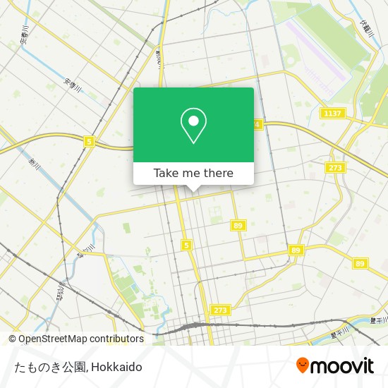 How to get to たものき公園 in 札幌市 by Bus?