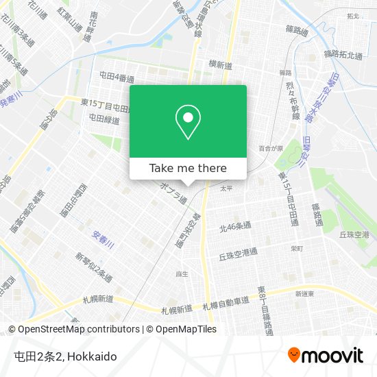 屯田2条2 map