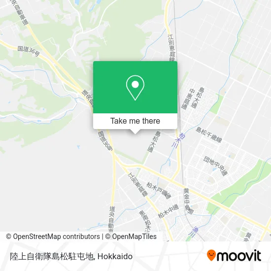 陸上自衛隊島松駐屯地 map