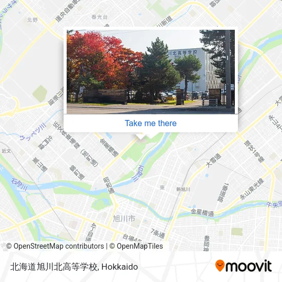 北海道旭川北高等学校 map