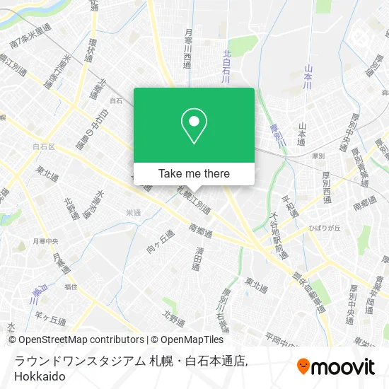 ラウンドワンスタジアム 札幌・白石本通店 map