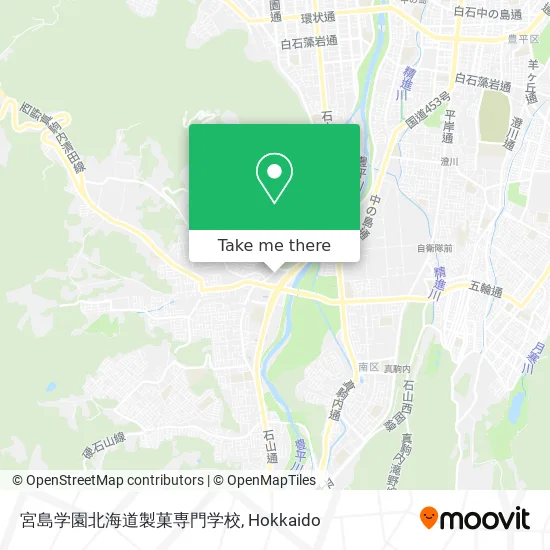 Miyajima Gakuen Hokkaido Confectionery Vocational School map