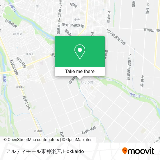 アルティモール東神楽店 map