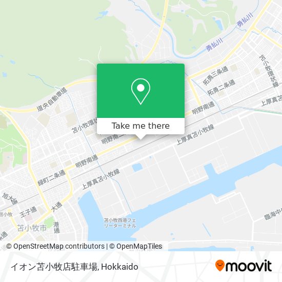 イオン苫小牧店駐車場 map