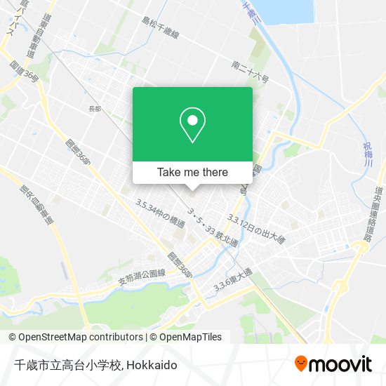 千歳市立高台小学校 map