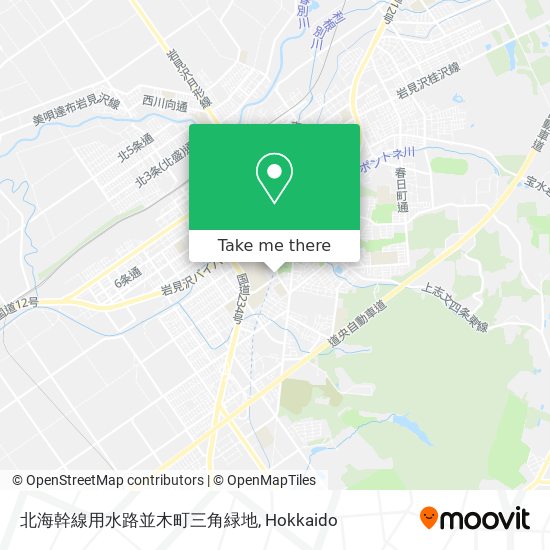 北海幹線用水路並木町三角緑地 map