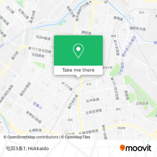 屯田3条1 map