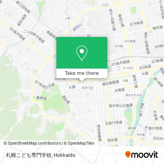札幌こども専門学校 map