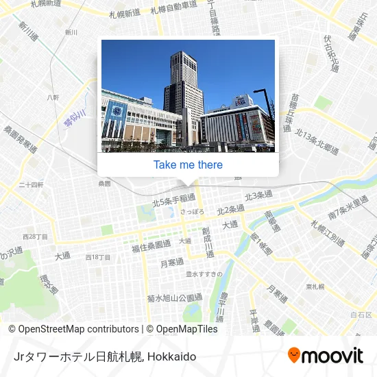 JR Tower Hotel Nikko Sapporo map