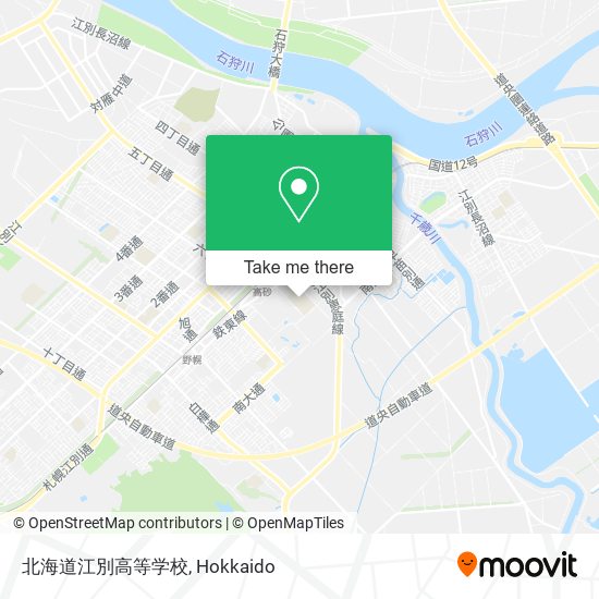 北海道江別高等学校 map