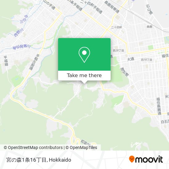 宮の森1条16丁目 map