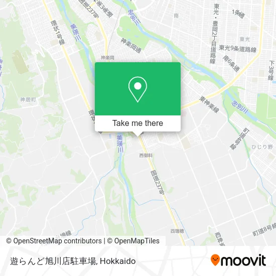 遊らんど旭川店駐車場 map