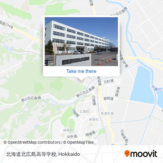 北海道北広島高等学校 map