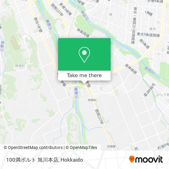 100満ボルト 旭川本店 map
