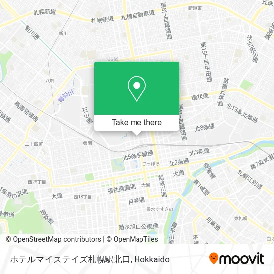 Hotel MyStays Sapporo Station North Exit map