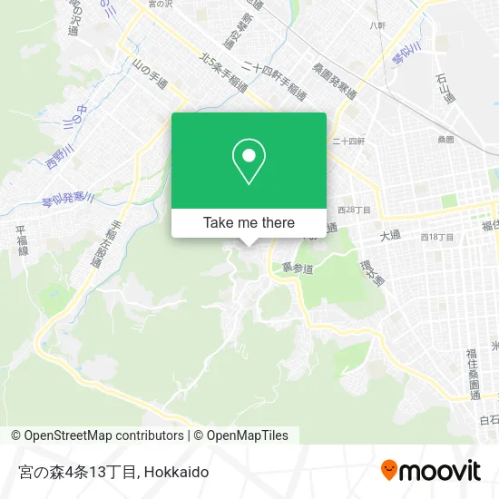 宮の森4条13丁目 map