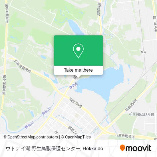 ウトナイ湖 野生鳥獣保護センター map