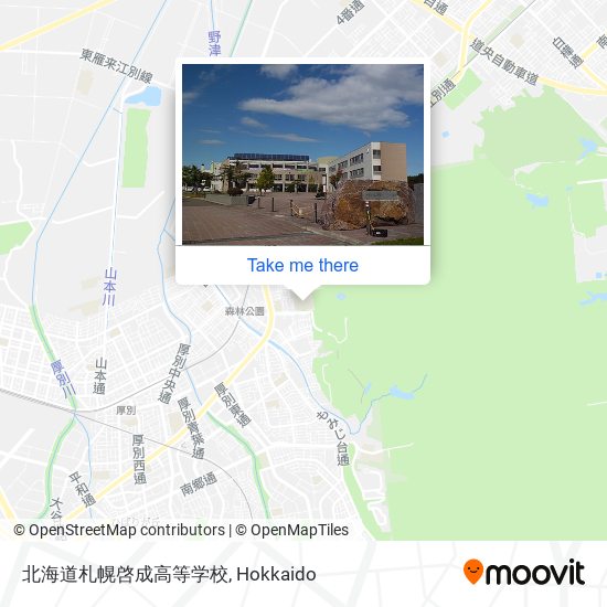 北海道札幌啓成高等学校 map