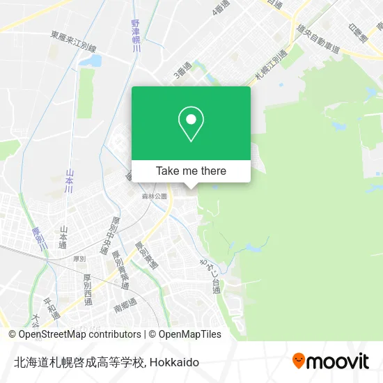 北海道札幌啓成高等学校 map
