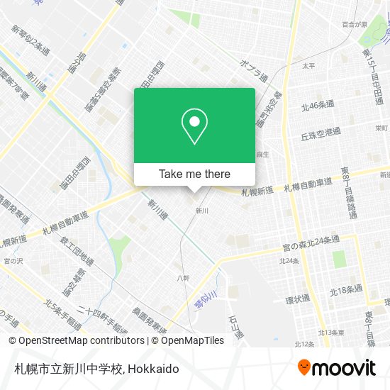 札幌市立新川中学校 map