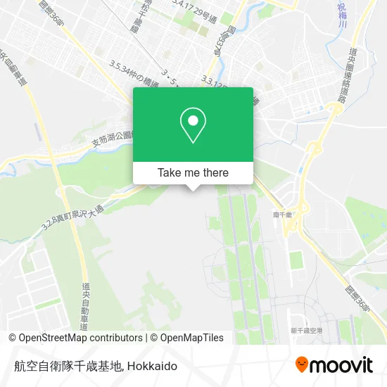 Japan Air Self-Defense Force Chitose Base map