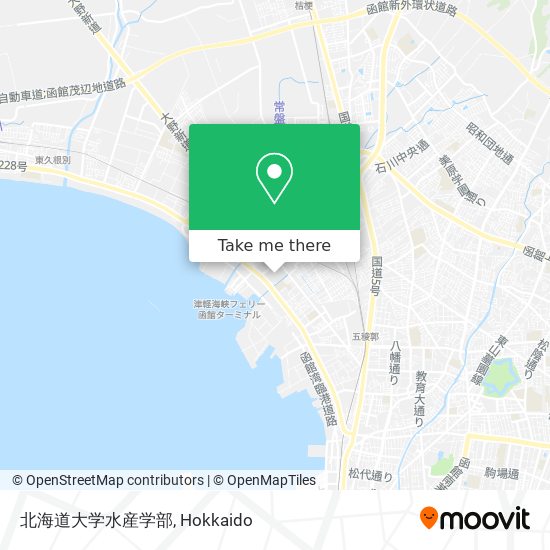 北海道大学水産学部 map