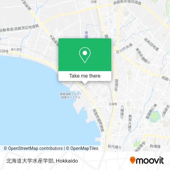 北海道大学水産学部 map