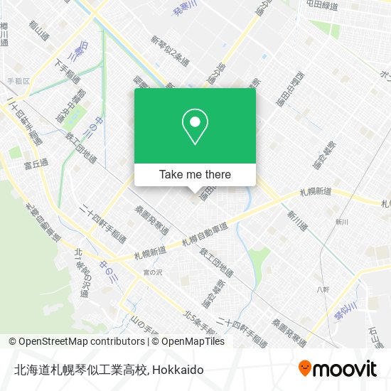 北海道札幌琴似工業高校 map