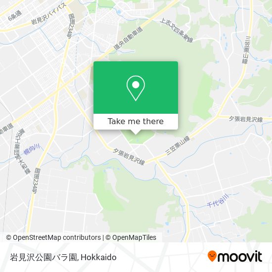 岩見沢公園バラ園 map