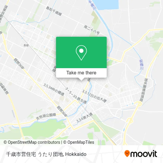 Chitose Municipal Housing Utari Apartment Complex map