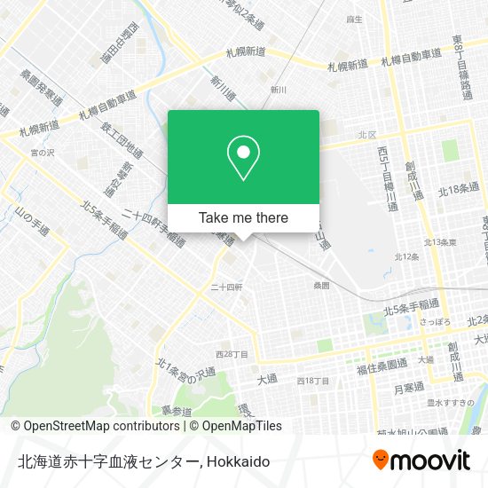 北海道赤十字血液センター map