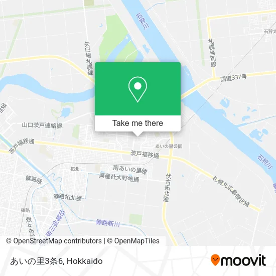 あいの里3条6 map
