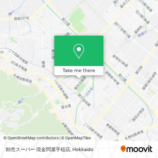 卸売スーパー 現金問屋手稲店 map