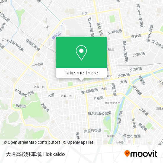 大通高校駐車場 map