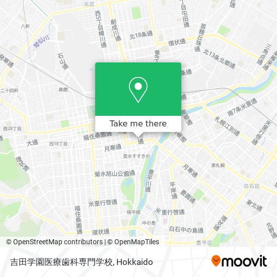 吉田学園医療歯科専門学校 map