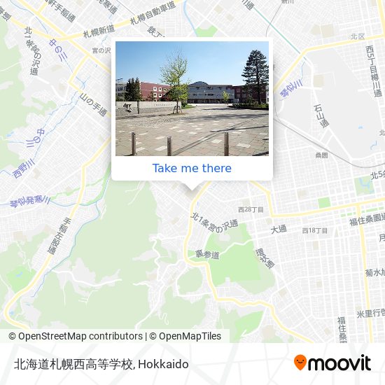 北海道札幌西高等学校 map