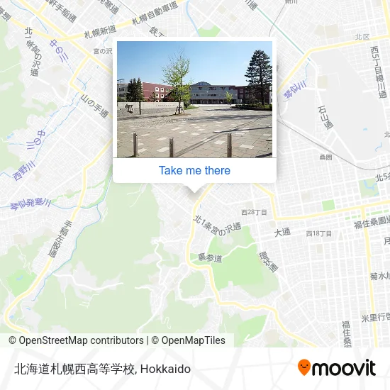北海道札幌西高等学校 map