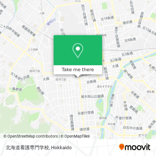 北海道看護専門学校 map