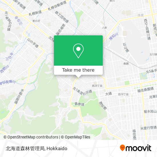 北海道森林管理局 map