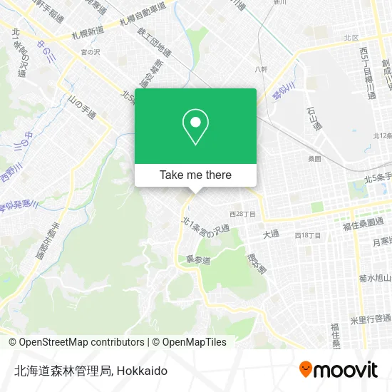 北海道森林管理局 map
