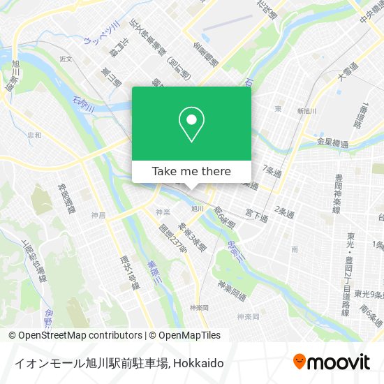 イオンモール旭川駅前駐車場 map