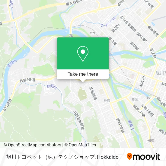 旭川トヨペット（株）テクノショップ map