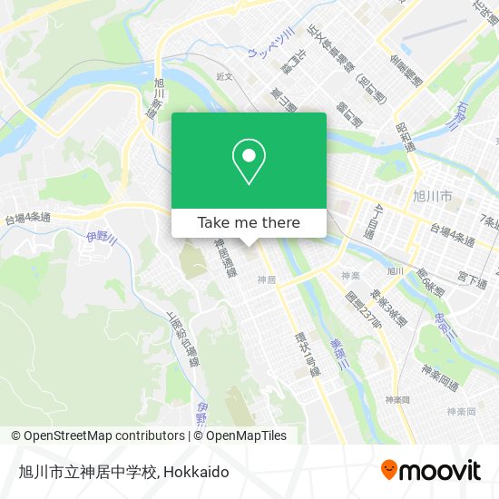 旭川市立神居中学校 map