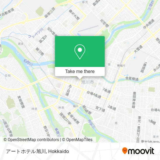 Art Hotel Asahikawa map