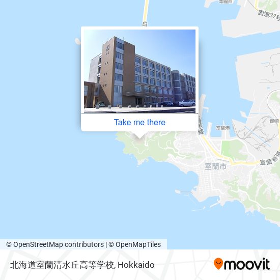 北海道室蘭清水丘高等学校 map