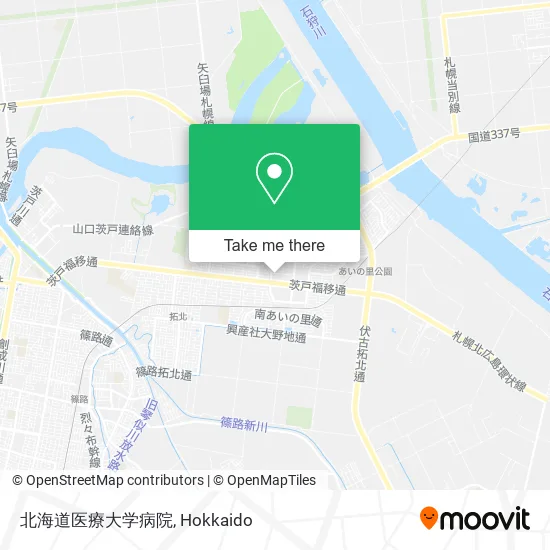 北海道医療大学病院 map