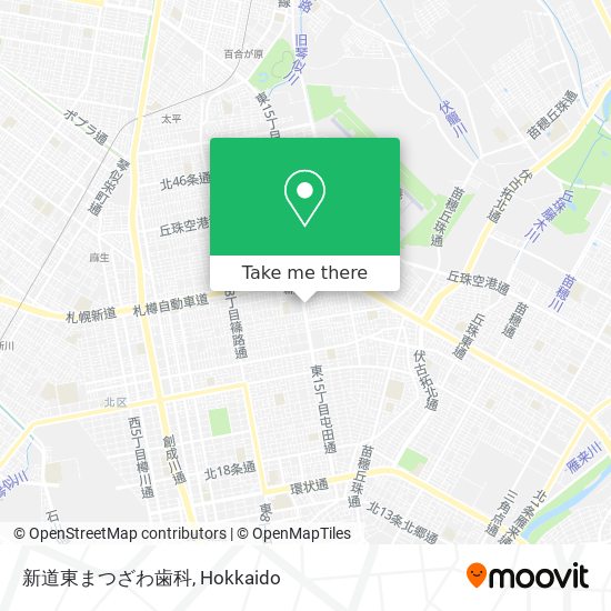 新道東まつざわ歯科 map
