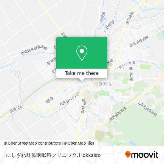 にしざわ耳鼻咽喉科クリニック map